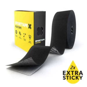 sporttape black clinical extra sticky 5cm x 22m