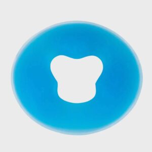 Blue circular icon with a white bone-shaped silhouette in the center